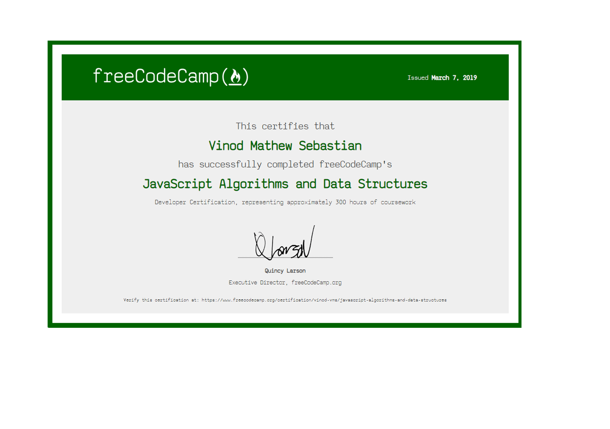 JavaScript Certification