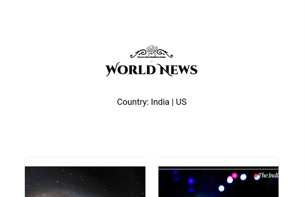 Image of World News website